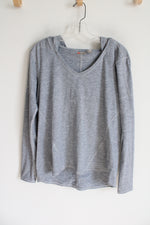 Zella Gray Striped Hoodie | M