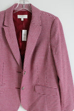 NEW Talbots Pink Houndstooth Blazer | 12 Petite