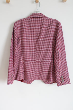 NEW Talbots Pink Houndstooth Blazer | 12 Petite