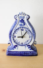 Hand Made In Russia Blue Painted Clock