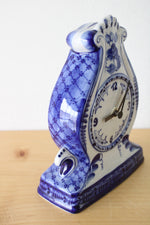 Hand Made In Russia Blue Painted Clock