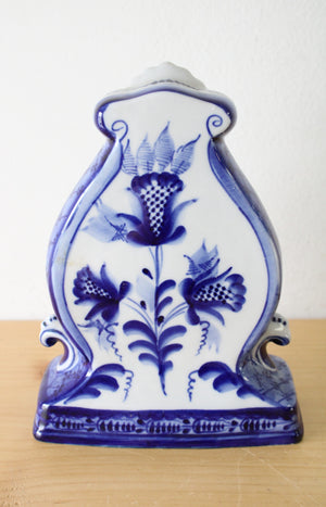 Hand Made In Russia Blue Painted Clock