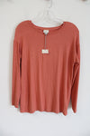 NEW A New Day Peach Knit Long Sleeved Shirt | XS