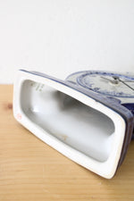 Hand Made In Russia Blue Painted Clock