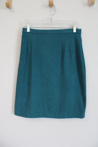 Koret Teal Sueded Pencil Skirt | 10 Petite