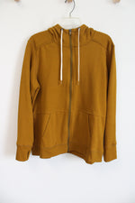 Tek Gear Ultrasoft Fleece Mustard Yellow Zip Up Hoodie | XL