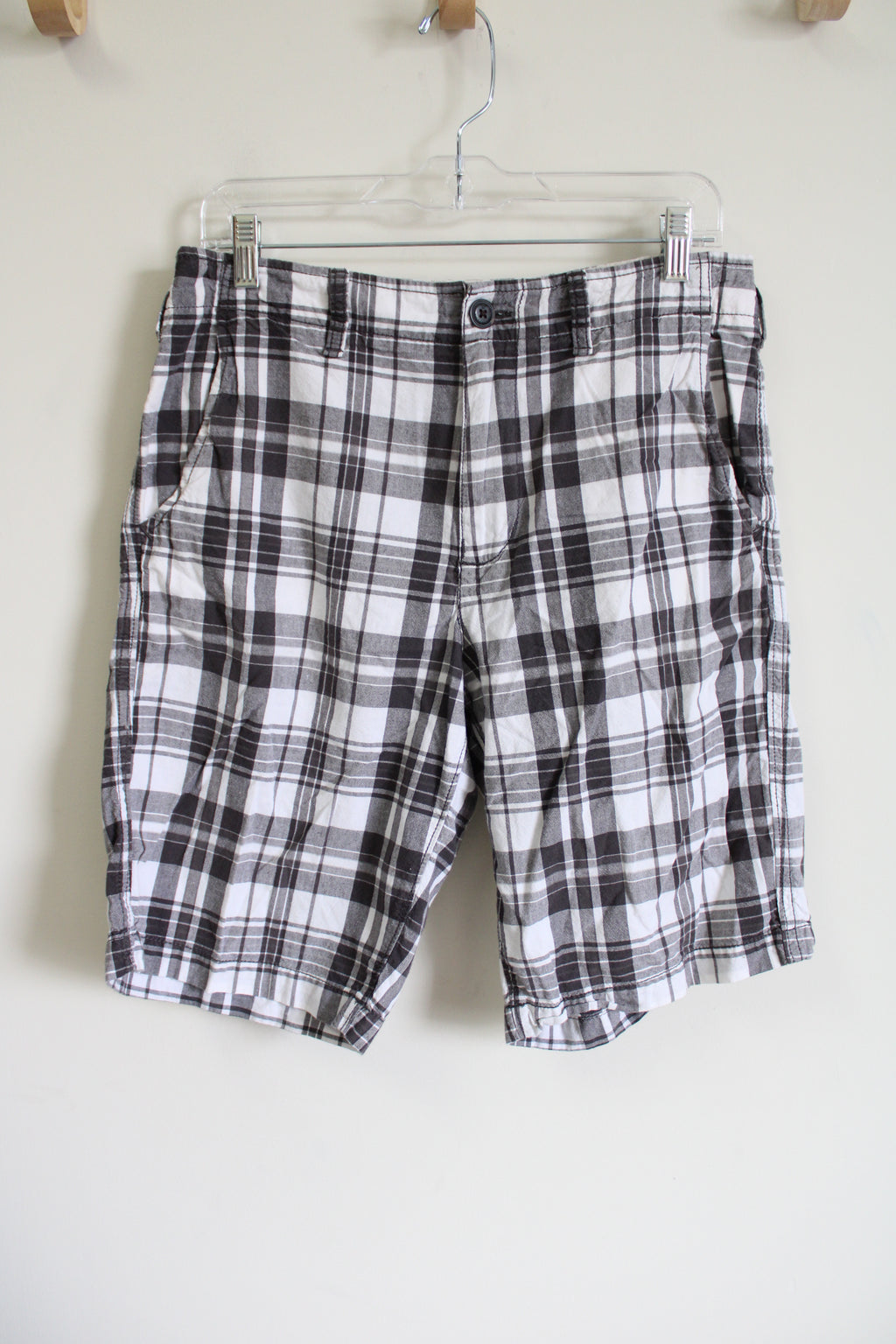 American Eagle Longboard Gray Plaid Shorts | 30