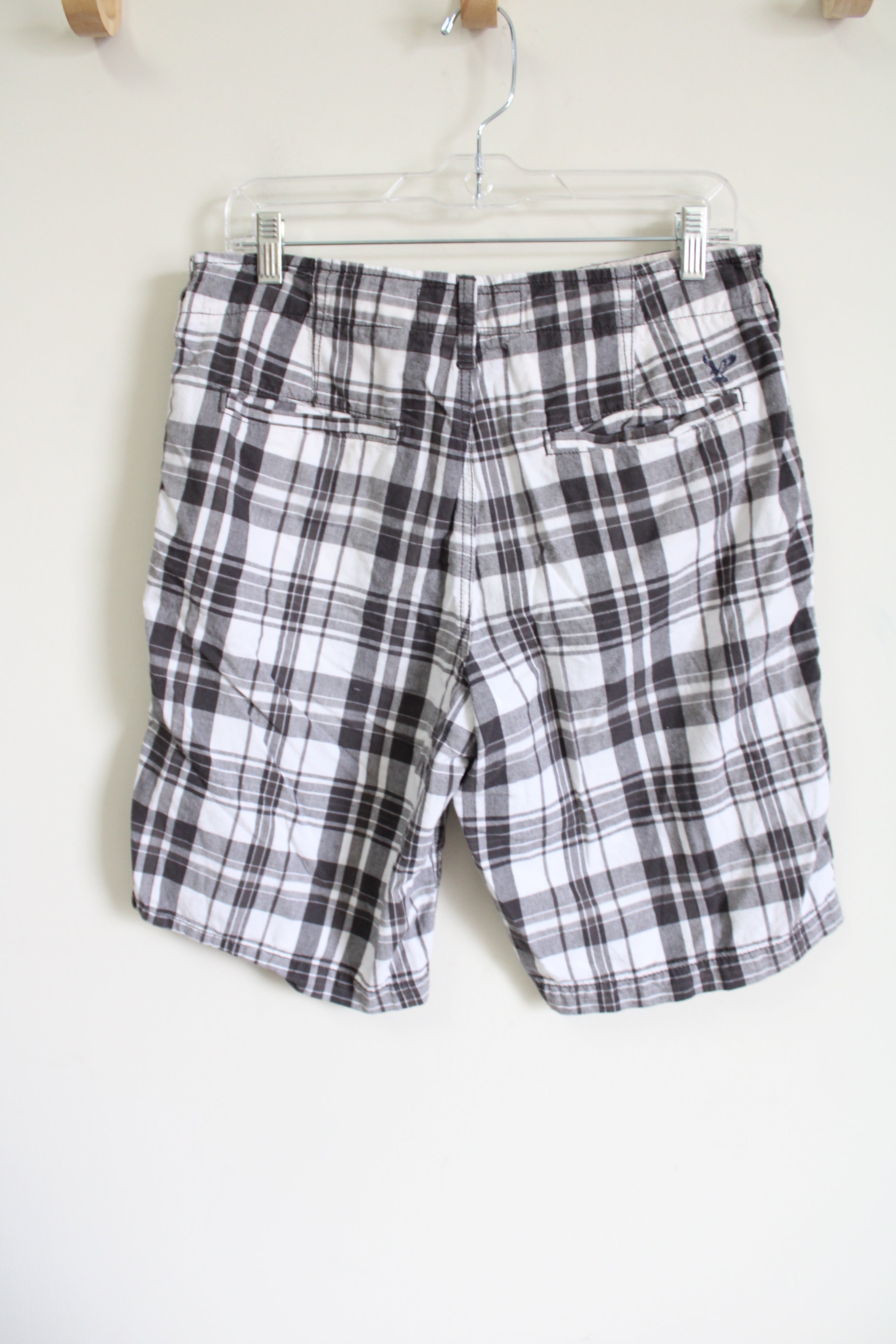 American Eagle Longboard Gray Plaid Shorts | 30