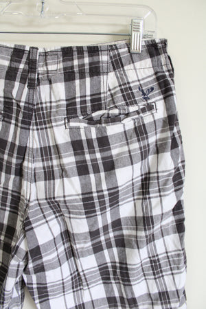 American Eagle Longboard Gray Plaid Shorts | 30