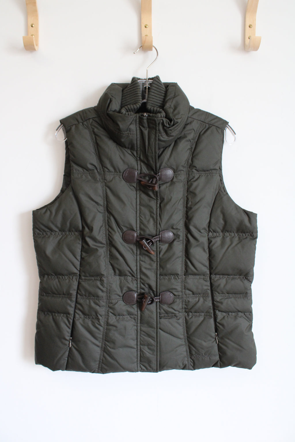 Eddie Bauer Green Puffer Vest | L