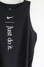 The Nike Tee Dri-Fit Black Logo Tank | L