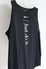 The Nike Tee Dri-Fit Black Logo Tank | L