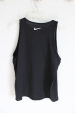 The Nike Tee Dri-Fit Black Logo Tank | L