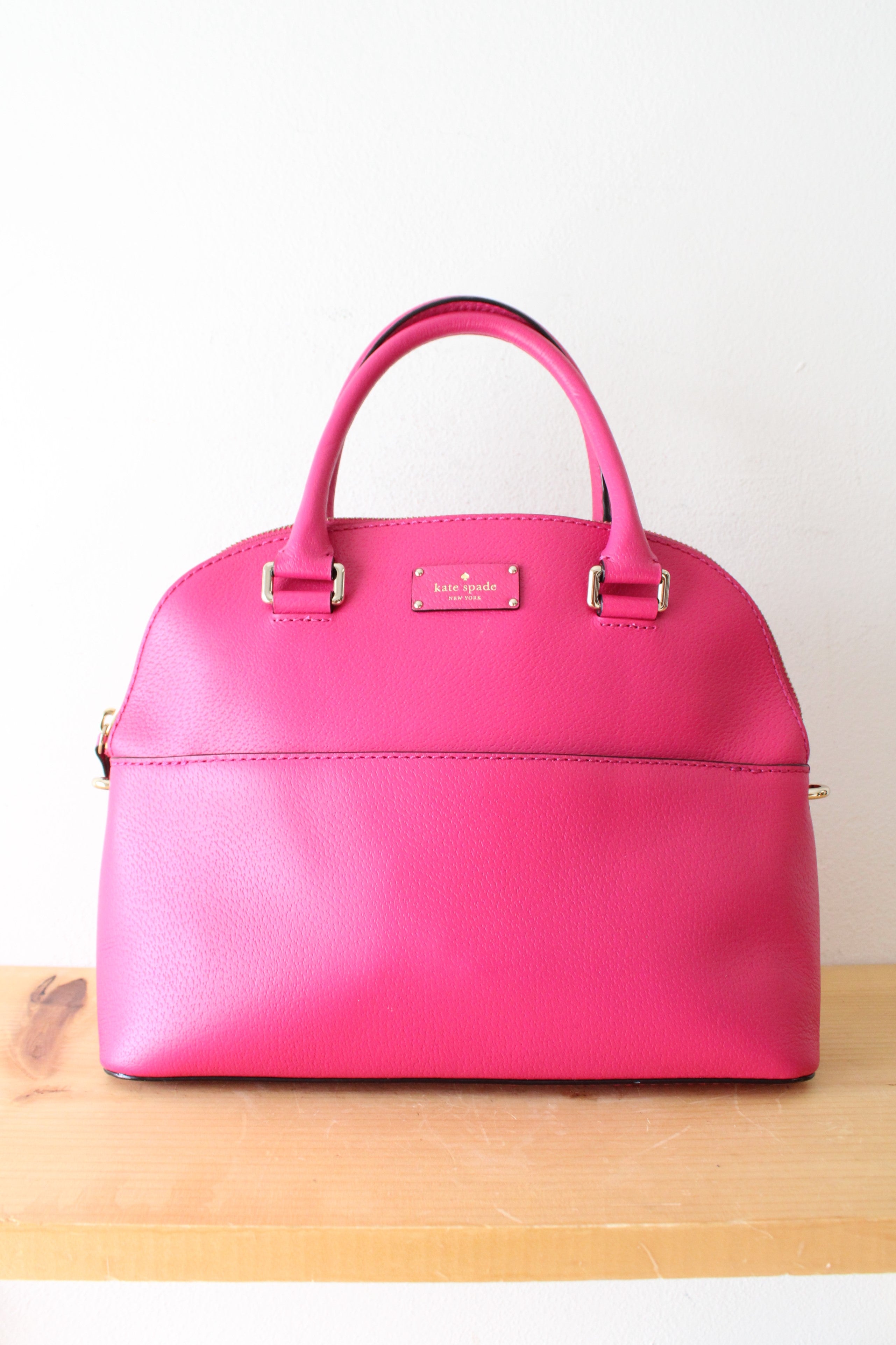 Kate Spade Grove Street Carli Hot Pink Leather Bag