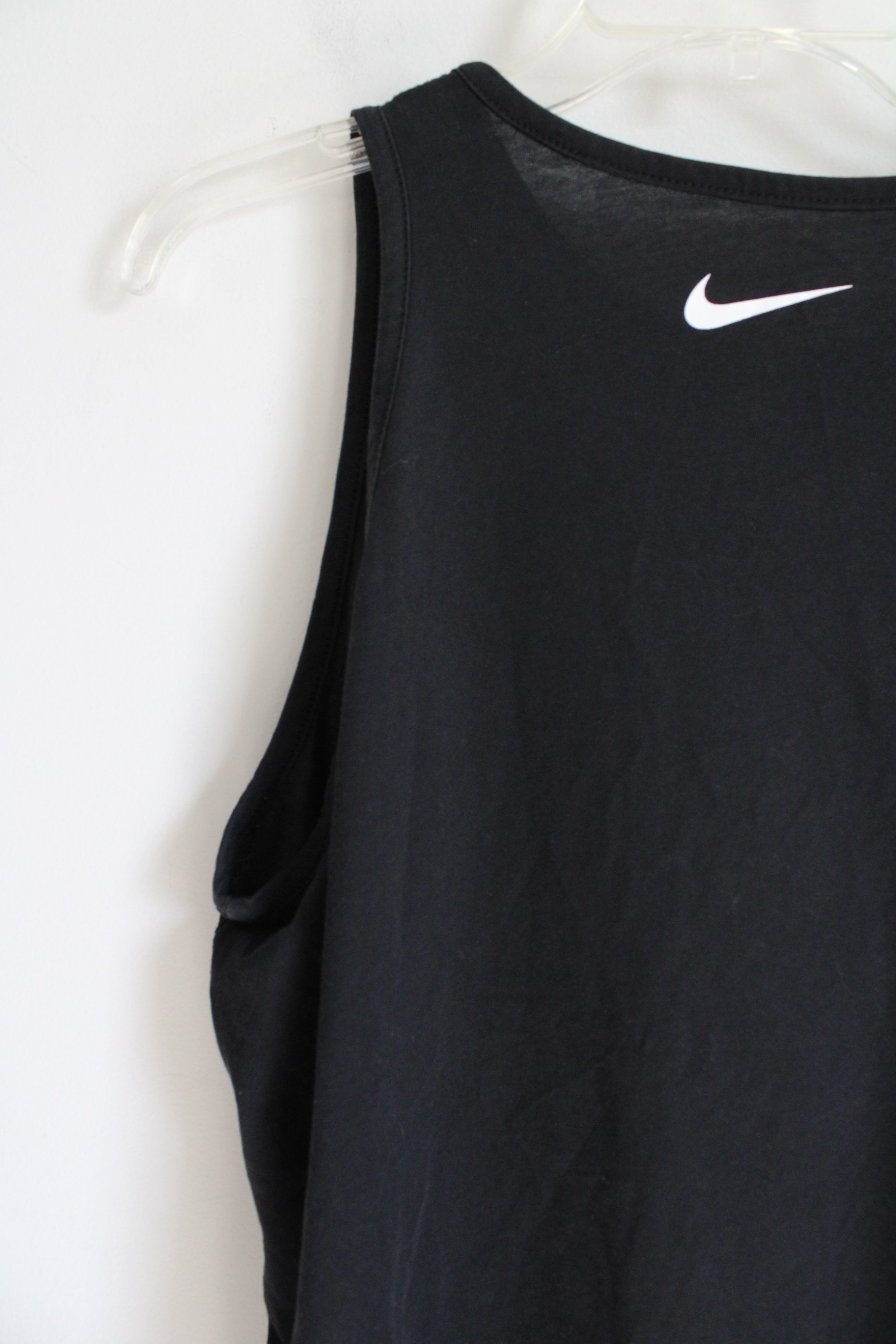 The Nike Tee Dri-Fit Black Logo Tank | L