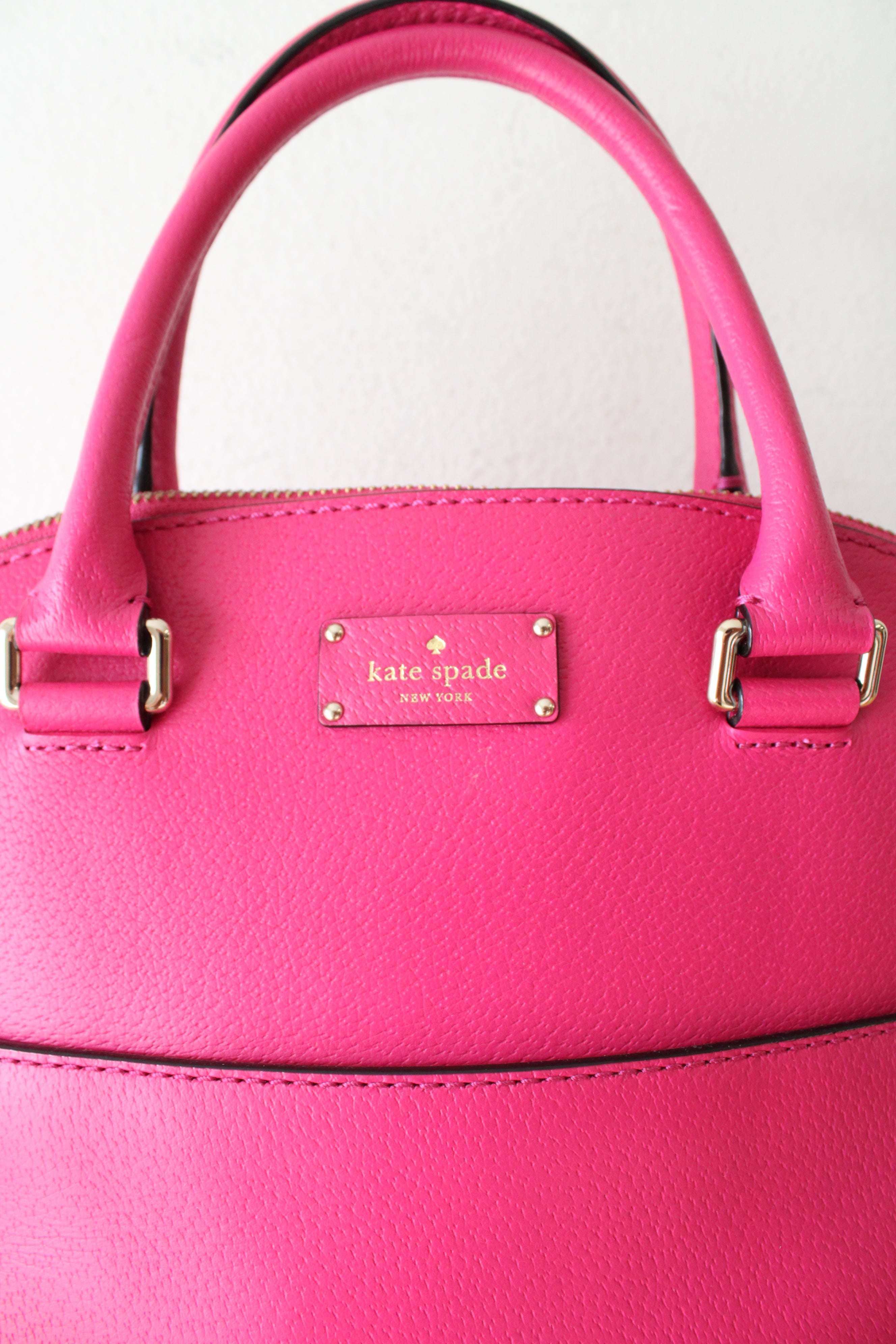 Kate Spade Grove Street Carli Hot Pink Leather Bag