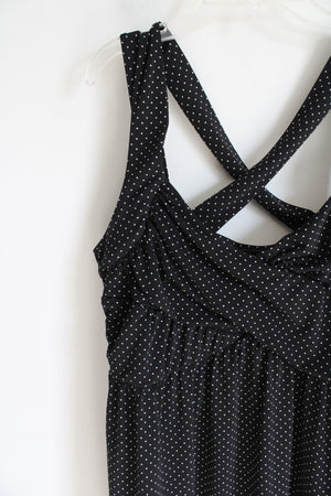 Torrid Black & White Polka Dot Criss Cross Strappy Tank | 1 (1X)