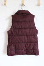 Old Navy Burgundy Puffer Vest | S