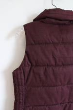 Old Navy Burgundy Puffer Vest | S