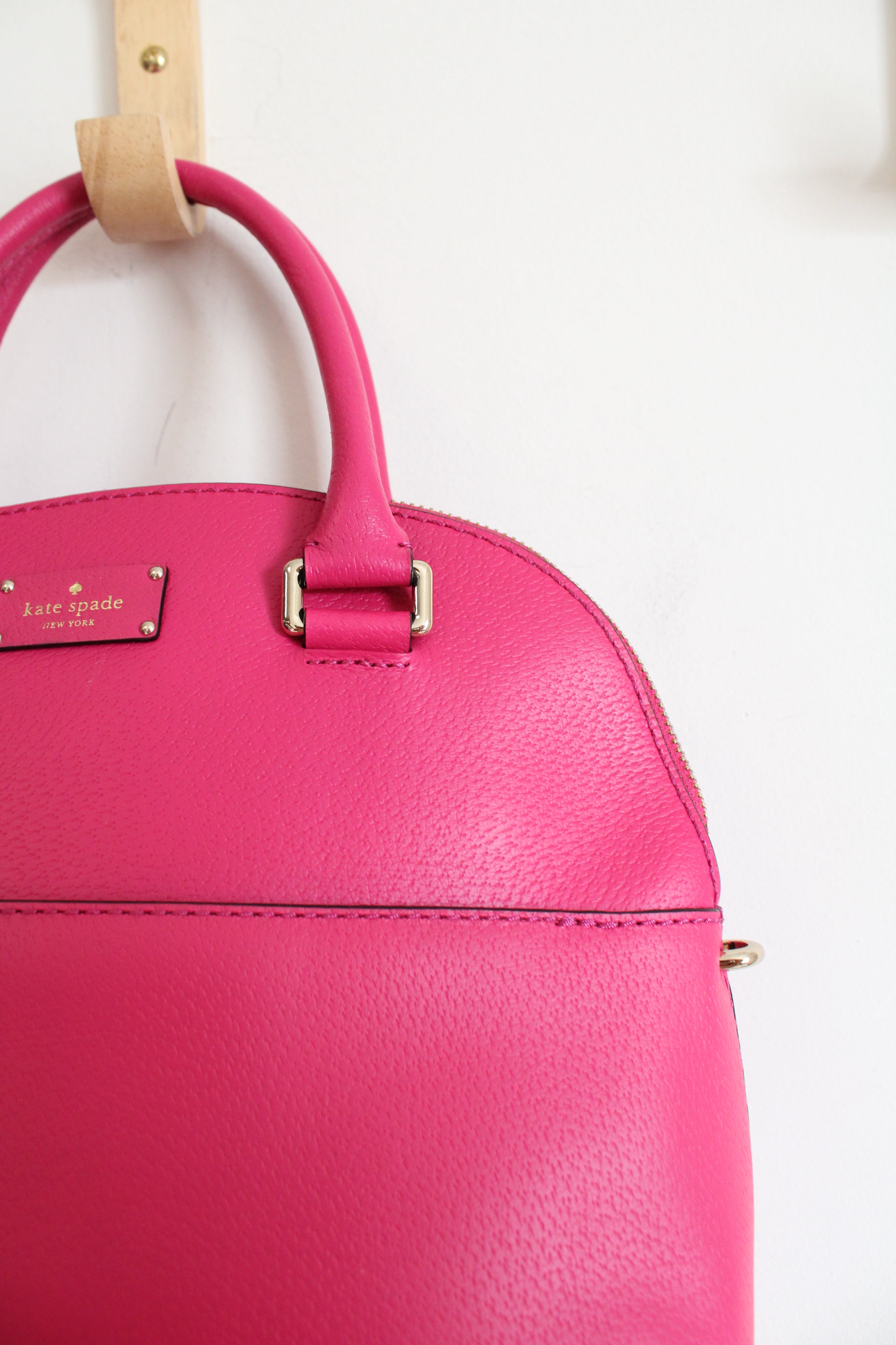 Kate Spade Grove Street Carli Hot Pink Leather Bag