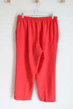 Alfred Dunner Coral Red Ankle Pant | 12 Petite