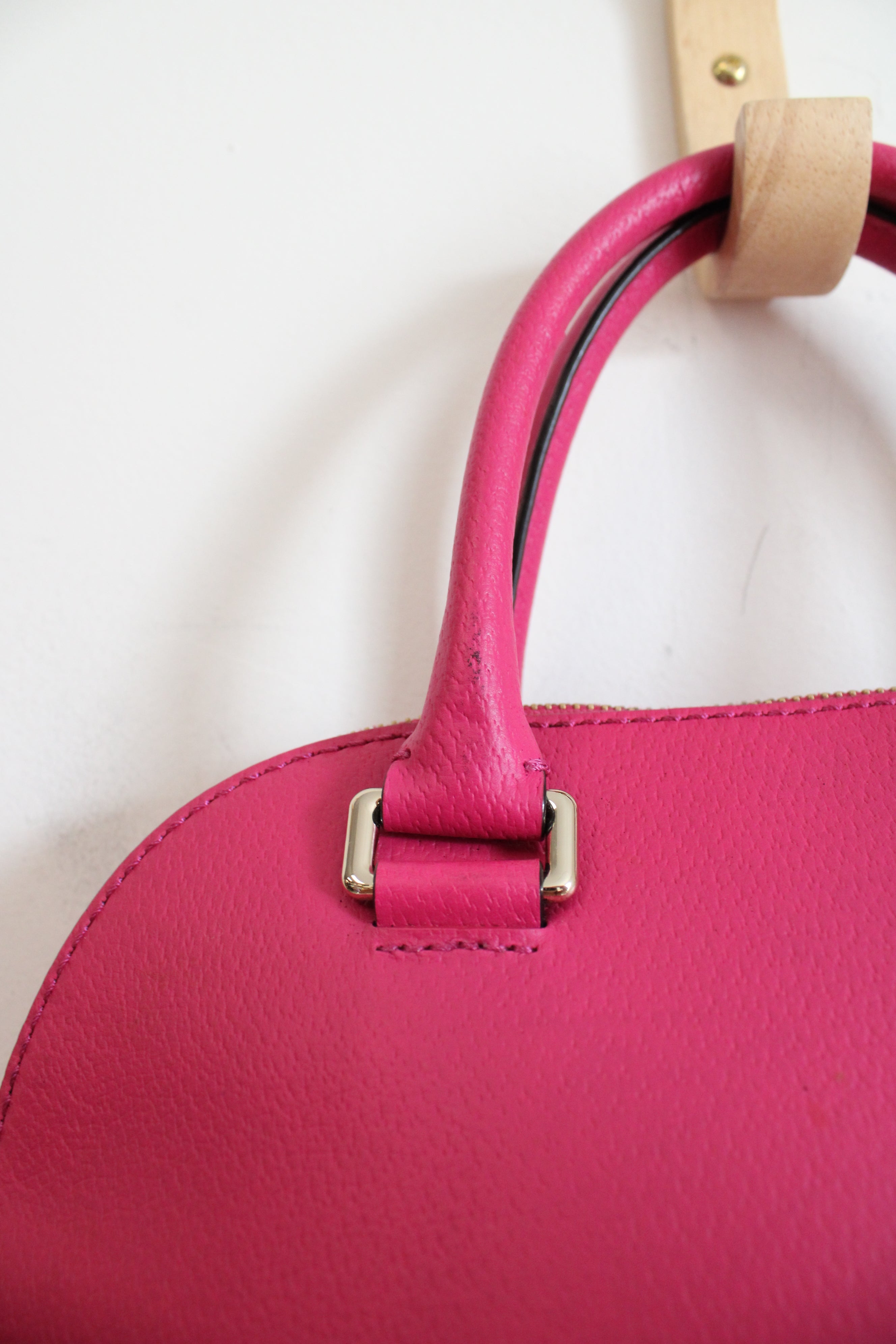 Kate Spade Grove Street Carli Hot Pink Leather Bag