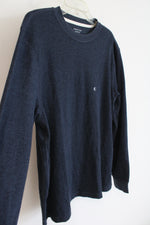 NEW American Eagle Super Soft Standard Fit Navy Blue Crewneck Shirt | L