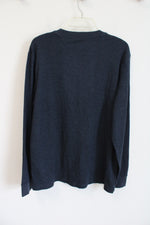 NEW American Eagle Super Soft Standard Fit Navy Blue Crewneck Shirt | L