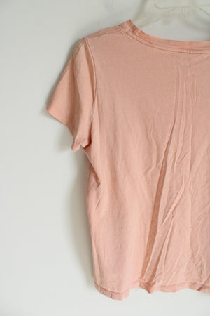 J.Crew Mercantile Broken-In Peach Short Sleeved Tee | S