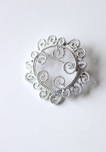 Sarah Coventry Silver Swirl Circular Brooch Pin