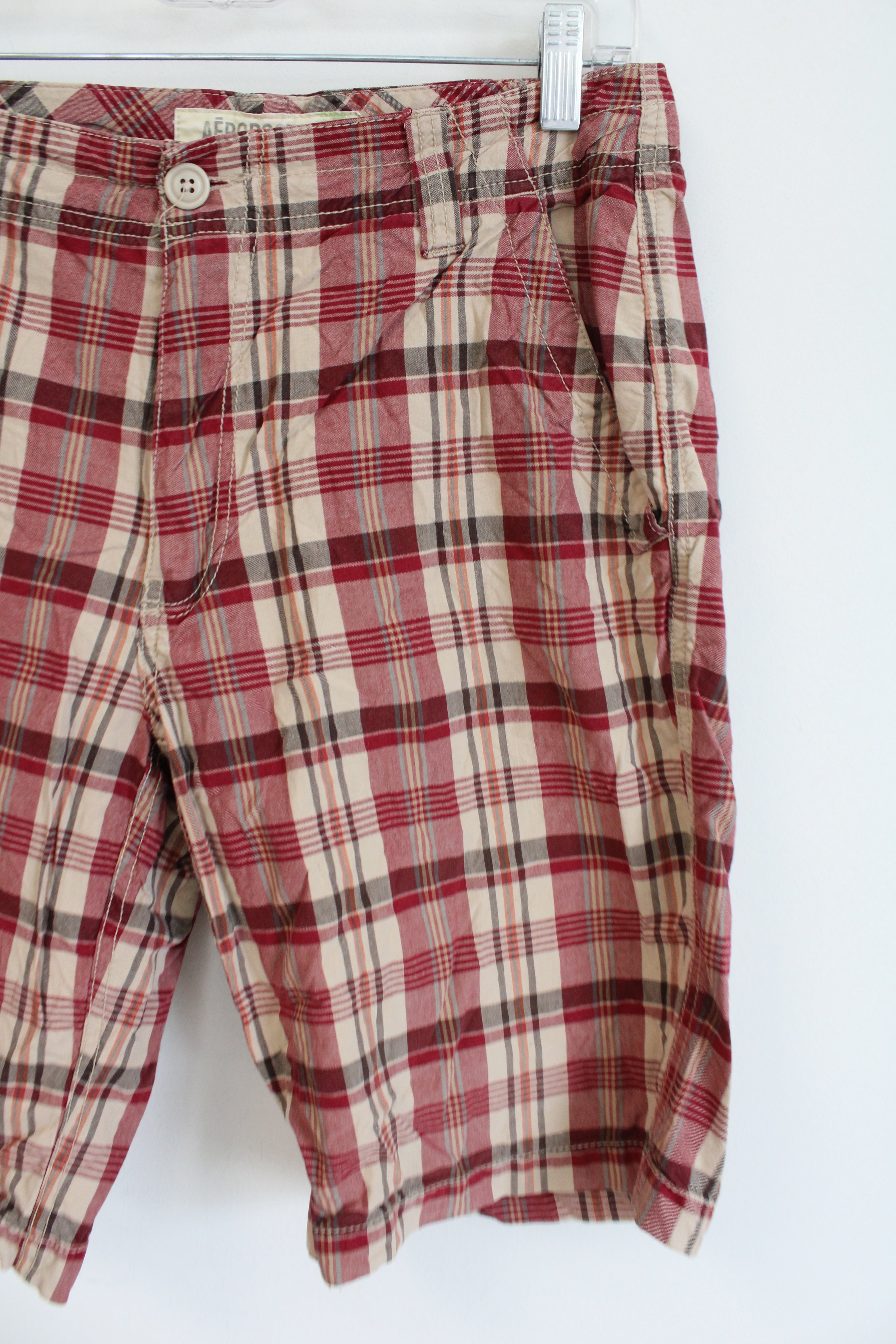 Aeropostale plaid shorts hotsell