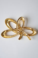 Abstract Gold Ribbon Brooch Pin