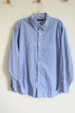 Nautica Blue Gingham Button Down Shirt | XL