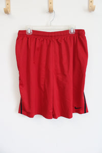 Nike Red & Black Athletic Shorts | L