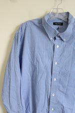Nautica Blue Gingham Button Down Shirt | XL