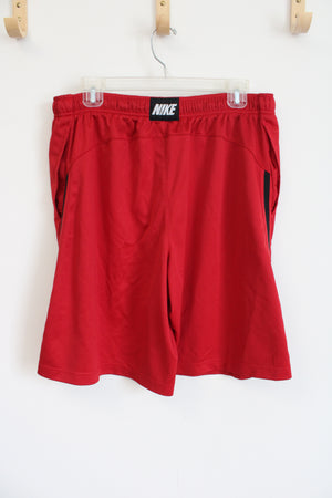 Nike Red & Black Athletic Shorts | L