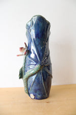 Yi Lin Arts And Treasures Blue & Green Flower Ceramic Vase