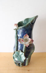 Yi Lin Arts And Treasures Blue & Green Flower Ceramic Vase