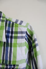 Abercrombie & Fitch Muscle Fitted Distressed Plaid Flannel | XXL