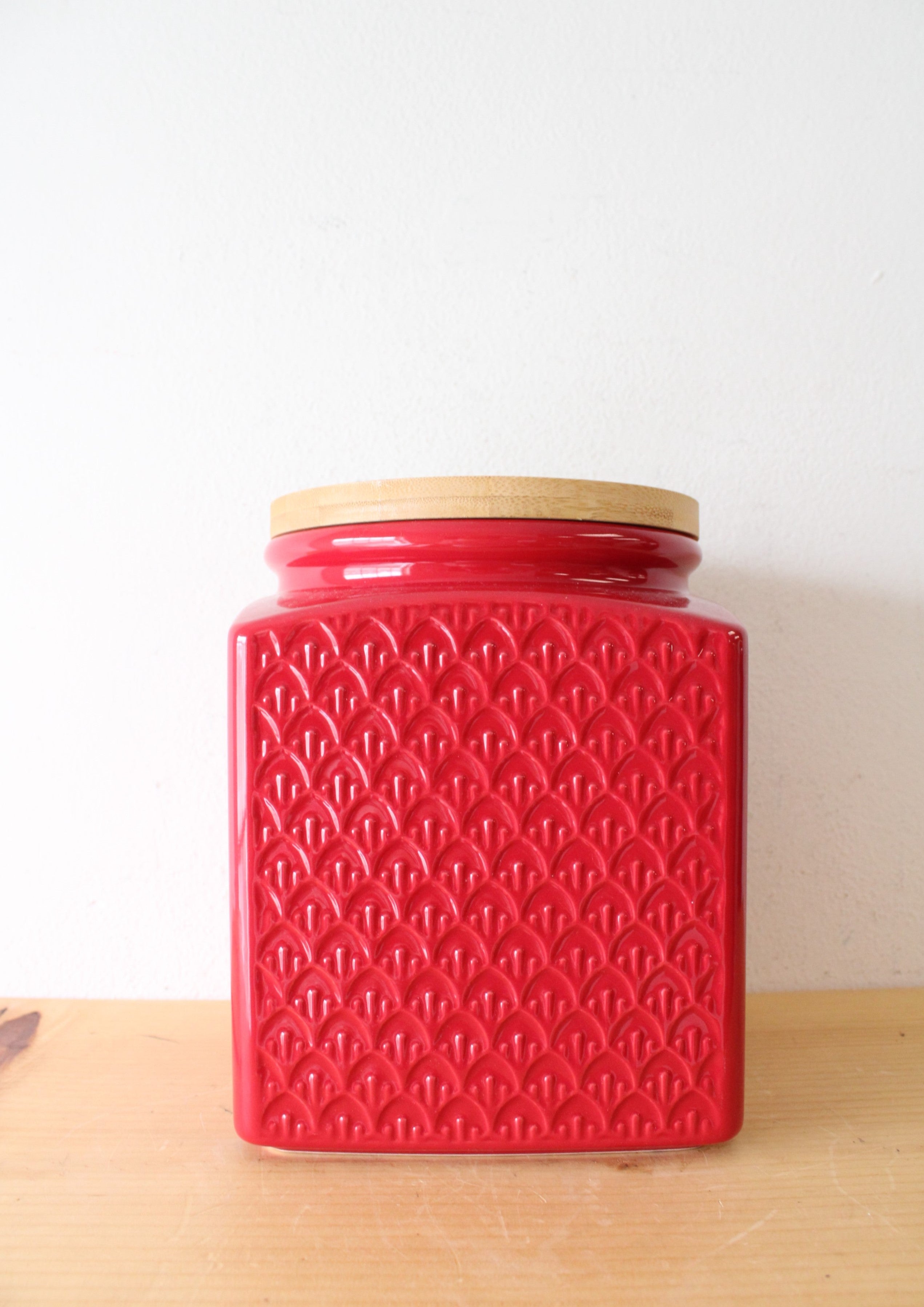 Conagra Brands Red Textured Ceramic Jar