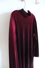 Tracy Spencer Vintage Red Velvet Turtleneck Dress | 16