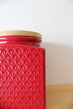 Conagra Brands Red Textured Ceramic Jar