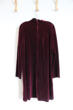 Tracy Spencer Vintage Red Velvet Turtleneck Dress | 16