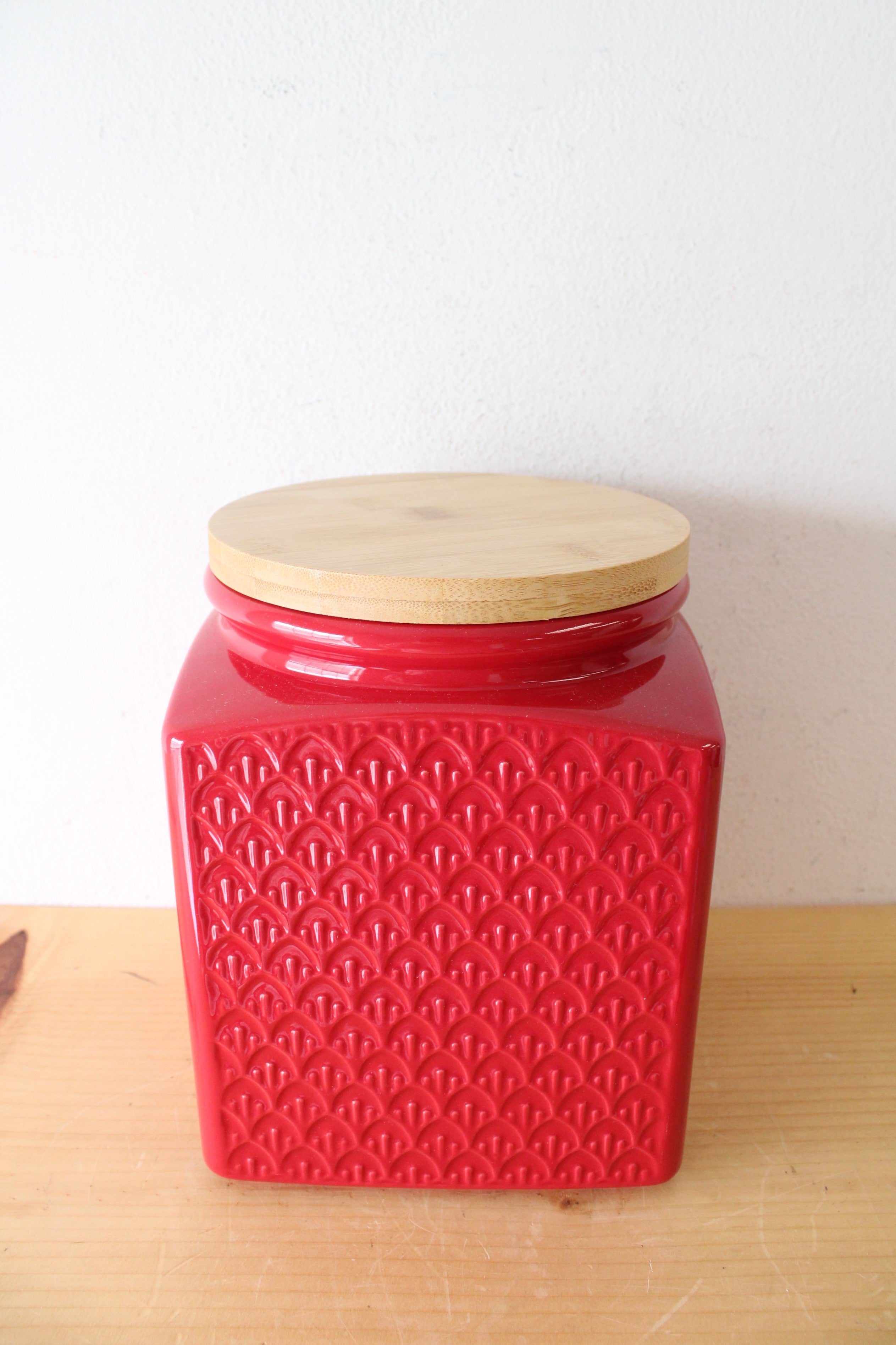 Conagra Brands Red Textured Ceramic Jar