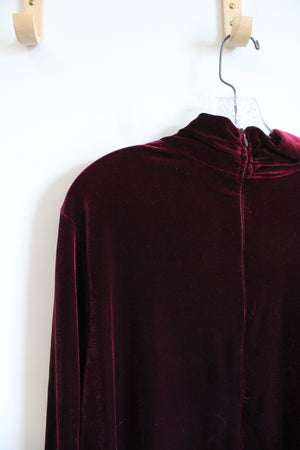 Tracy Spencer Vintage Red Velvet Turtleneck Dress | 16