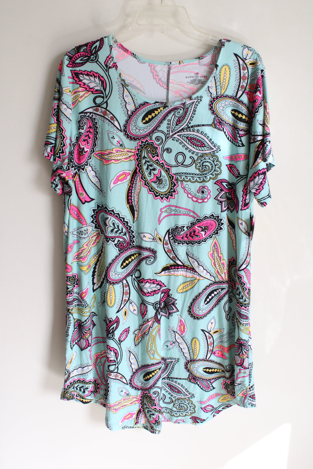 NEW Bobbie Brooks Light Blue Paisley Tunic Top | 2X