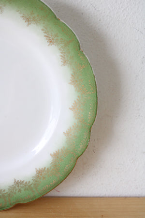 KPM Germany Green Gold Porcelain Plate | 8"
