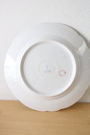 KPM Germany Green Gold Porcelain Plate | 8"