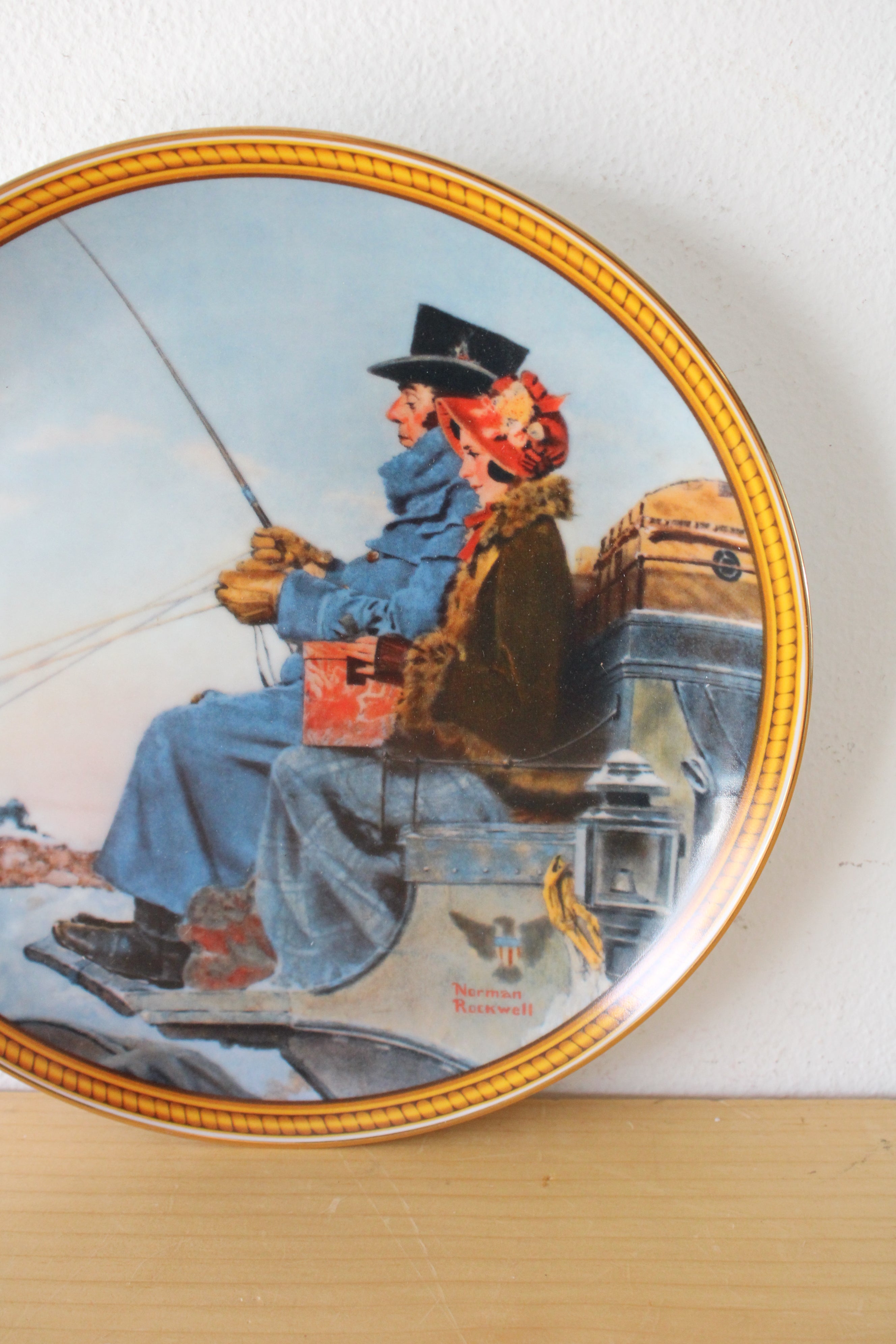 Edwin M. Knowles Rockwell's Colonials "The Journey Home" Decorative Dish