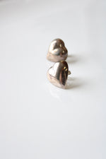 Sterling Silver Heart Large Stud Earrings